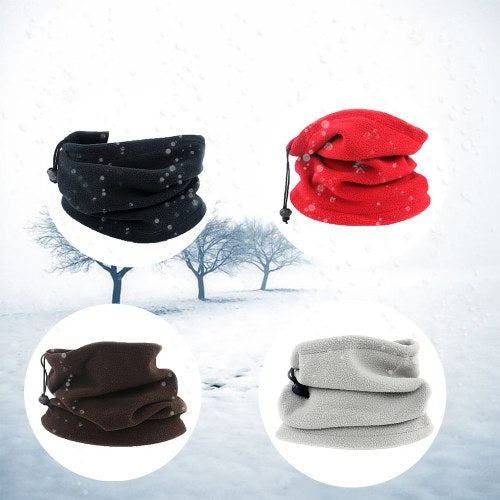 Fall Winter Unisex Polar Fleece Neck Warmer 3 in 1 Multifunctional Scarf