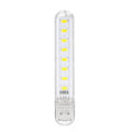 8 LED Mini Portable USB Lamp DC 5V Camping USB Lighting For PC Laptop Mobile Power Bank Gadget White