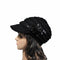 Winter Women Cable Knitted Visor Hat