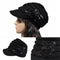 Winter Women Cable Knitted Visor Hat