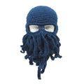 Funny Winter Warm Octopus Mustache Hat