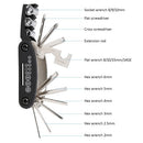 Bike Bicycle Repair Tools Mini Pump 16-in-1 Multi Tool Screwdriver Tool Wrench Portable Cycling Repair Tool Set with Bike Triangle Bag