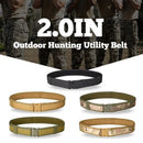 2IN Hunting Belt Training Heavy Duty Waist Belt Outdoor Combat Utility Belt with Quick Release Buckle