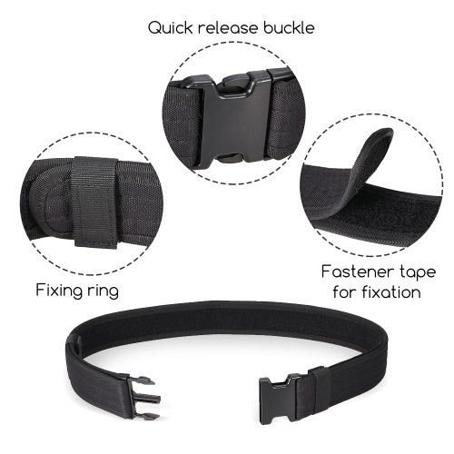 2IN Hunting Belt Training Heavy Duty Waist Belt Outdoor Combat Utility Belt with Quick Release Buckle