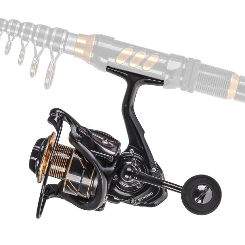 Spinning Fishing Reel 13BB + 1 Bearing Balls Metal Spinning Reel Boat Rock Fishing Wheel with with Extra Spool