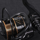 Spinning Fishing Reel 13BB + 1 Bearing Balls Metal Spinning Reel Boat Rock Fishing Wheel with with Extra Spool