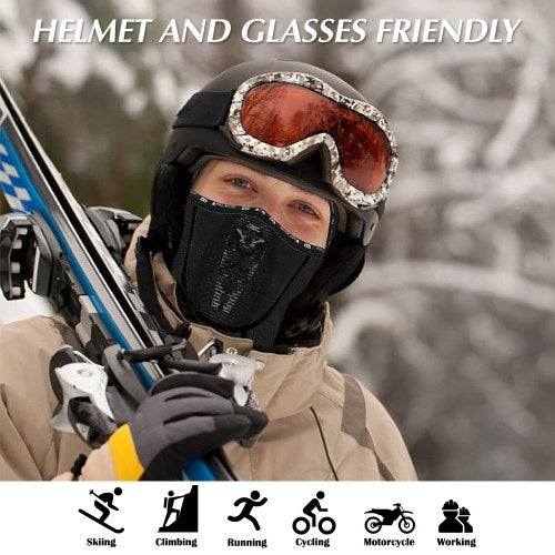 Breathable Windproof Face Cover with Pocket Men Women Reflective Face Mask Warm Outdoor Neck Sleeve Autumn Winter Neck Scarf Sport Mask Motorbike Cycling Head Cap  for Cycling Skiing Motorbiking Climbing