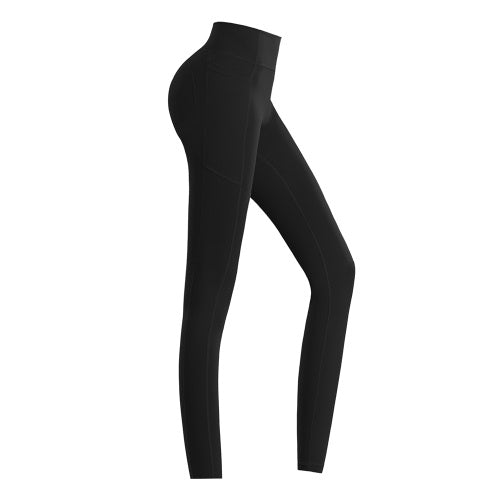 Women Yoga Leggings Quick Dry Side Pockets High Waist Push Up Sport Fitness Running Workout Female Pants