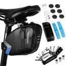 Portable  Bicycle Saddle Bag with Repair Tools Kits Waterproof Cycling Rear Seat Post Bag with 16 in 1 Bicycle Repair Multifunctional Tool Reflective Large Capacity Tail Rear Bag MTB Road Bike Bag Shockproof Bicycle Storage Bag Bike Accessories