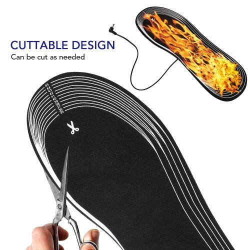 Electric Heating Insoles Electric Foot Warmer Washable Heating Insoles Cuttable Thermal Insoles