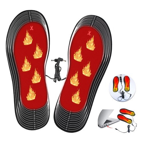 Electric Heating Insoles Electric Foot Warmer Washable Heating Insoles Cuttable Thermal Insoles