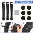 Mini Bike Pump with Tire Repair Kit Portable Mountain Bike Repair Tools Kit Bicycle Repair for Multipurpose Emergency Tire Repair Set Bike Maintenance Tool High Air Pressure Tool