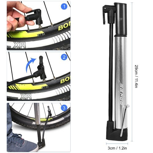 Mini Bike Pump with Tire Repair Kit Portable Mountain Bike Repair Tools Kit Bicycle Repair for Multipurpose Emergency Tire Repair Set Bike Maintenance Tool High Air Pressure Tool