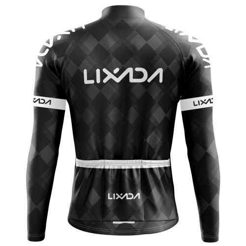 Lixada Cycling Clothing Set Windproof Long Sleeve Bicycle Jersey Jacket 3D Padded Pants Outdoor Cycling Running Sports Jacket Activewear Sportswear