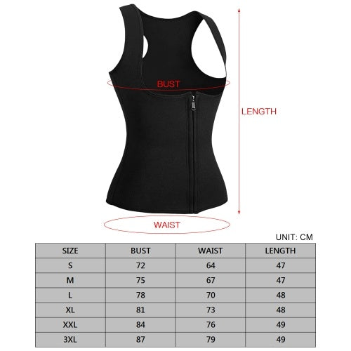 Women Neoprene sauna vest waist training device