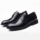 YONGHENGMEILI Leather Shoes - Black