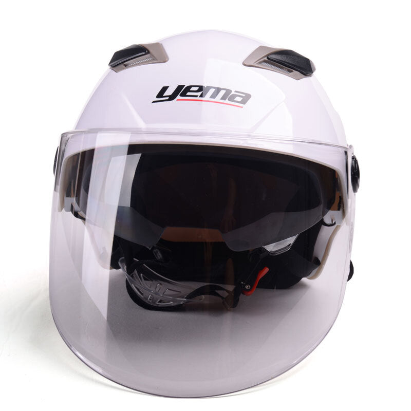 Yema Premium One Size Motorcycle Helmet - White