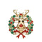 Yoursfs Premium Clear Christmas Brooch - Gold