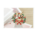 Yoursfs Premium Clear Christmas Brooch - Gold