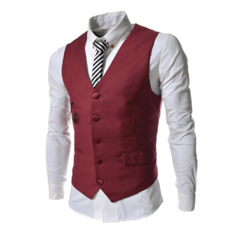 Zogaa 2020 New Men's Stylish Europe Casual Vest - Red