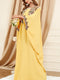 KTX-7982841364696 Yellow Bat Sleeve Loose Kaftan