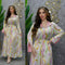 KTX-7982841102552 Fashion Line Pattern Twist Lace Kaftan