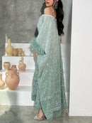 KTX-7982702756056 Elegant Strapless Long Sleeve with Tassel Kaftan