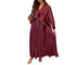 KTX-7982841823448 Elegant Twisted V Neck Batwing Sleeve Kaftan