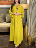 KTX-7982837170392 Muslim with Diamond Lapel Long Sleeve Kaftan