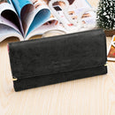 New Fashion Women Wallet Nubuck Leather Print Heart Rivets Multifunction Vintage Purse Clutch Bag