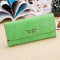 New Fashion Women Wallet Nubuck Leather Print Heart Rivets Multifunction Vintage Purse Clutch Bag