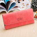 New Fashion Women Wallet Nubuck Leather Print Heart Rivets Multifunction Vintage Purse Clutch Bag