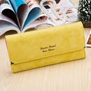 New Fashion Women Wallet Nubuck Leather Print Heart Rivets Multifunction Vintage Purse Clutch Bag