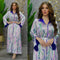 KTX-7982841102552 Fashion Line Pattern Twist Lace Kaftan