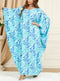 KTX-7982841463000 Water Ripple Pattern Bat Sleeve Loose Kaftan