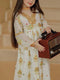 KTX-7981932544216 Elegant Ethnic Style V-neck Kids Dress