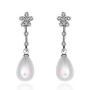 E048 Mixed order brilliant tiny artificial pearl earrings