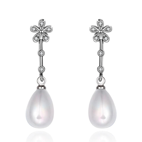 E048 Mixed order brilliant tiny artificial pearl earrings