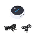 Wireless BT 3.0 Music Audio Dongle Receiver Handsfree Mic 3.5mm Car AUX Line for iPhone iPad iPod Samsung Black