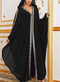 KTX-7982838907096 Elegant Embroidered Hooded Kaftan