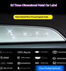 KTX-4191 High Grade Alloy 3D Metal Car Manufacturer Logo Label Sticker Car Upgrading Decorations - 1 Pack/50 Pieces