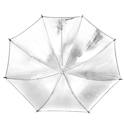 83cm 33in Studio Photo Strobe Flash Light Reflector Black Silver Umbrella