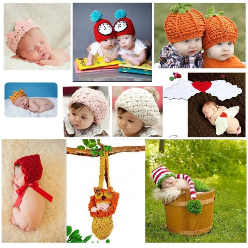 Baby Infant  Wool Bernat Hat Cap Crochet Knitting Costume Soft Adorable Clothes Photo Photography Props for Newborns