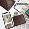 Rolfs Wallet for Men Genuine Leather RFID Blocking Bifold With Flip Up 2 ID Window, Brown/Black