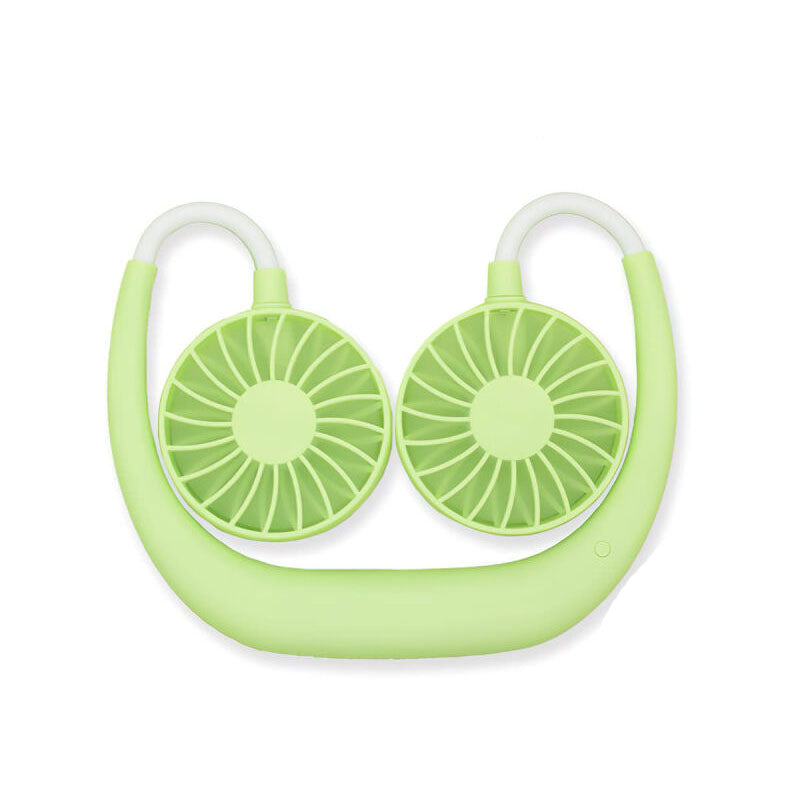 Mini USB Premium Neckband Fan - Green