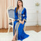 Solid Color Velvet Embroidery Pattern V Neck Long Sleeve Dress