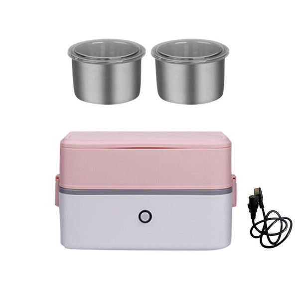 2 Layers Premium Portable Food Heater - Pink