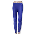 New Women Lady Leggings Candy Color Stretch Tights Pants Ankle Length Lake Blue