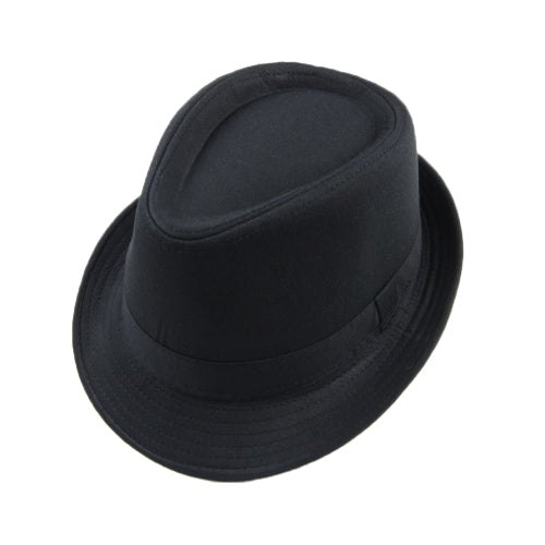 New Fashion Women Men Hat Curly Floppy Brim British Jazz Hip-Hop Fedora Hat Cap Unisex Black