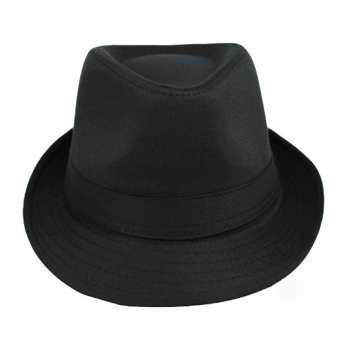 New Fashion Women Men Hat Curly Floppy Brim British Jazz Hip-Hop Fedora Hat Cap Unisex Black